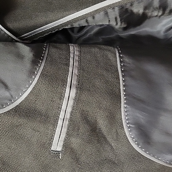 Mango Mens Slim Fit Tailored Sz 44 Black Linen Blazer. Unlined. 100% Linen NWT - Picture 10 of 11